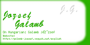 jozsef galamb business card